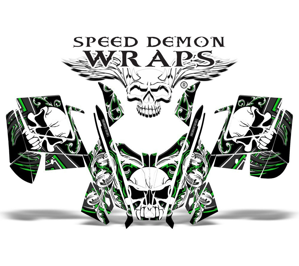 Pro RMK RUSH WRAP - SPEED DEMON GREEN SKULLEN - Speed Demon Wraps