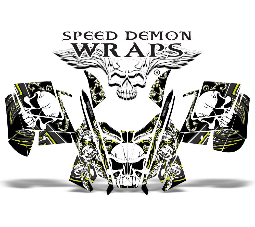 Pro RMK RUSH WRAP - SPEED DEMON YELLOW SKULLEN - Speed Demon Wraps