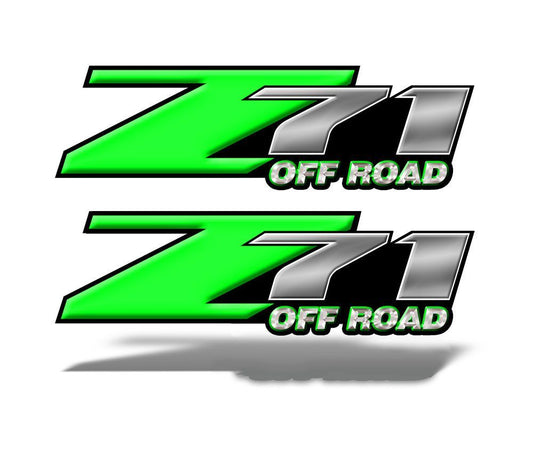 Z71 OFF ROAD Decals Green