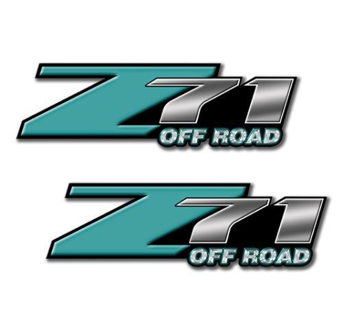 Z71 OFF ROAD Decals Teal
