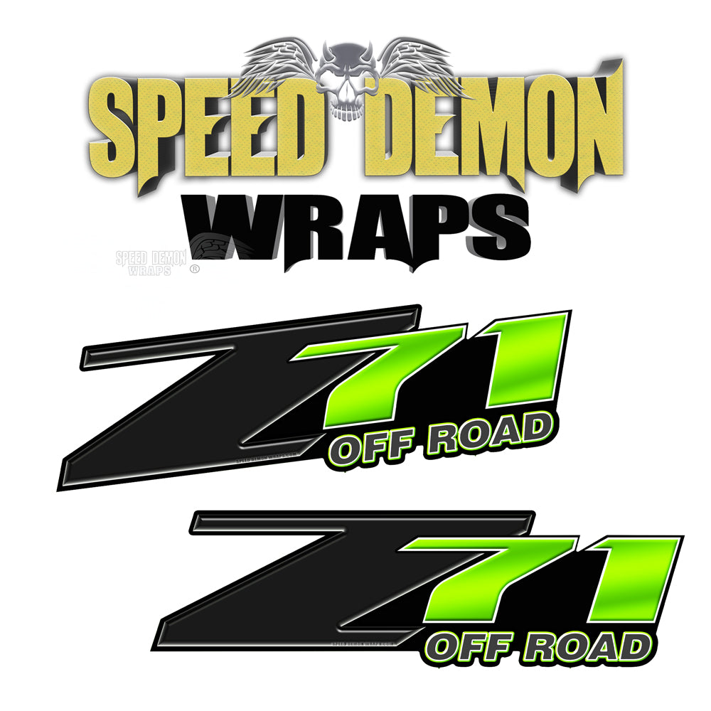 Green Z71-Offroad-Decals