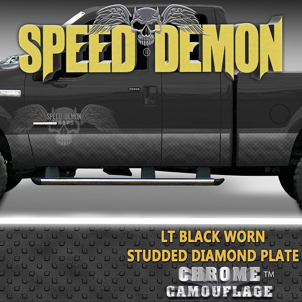 Black Studded Rocker Panel-Wrap - Speed Demon Wraps